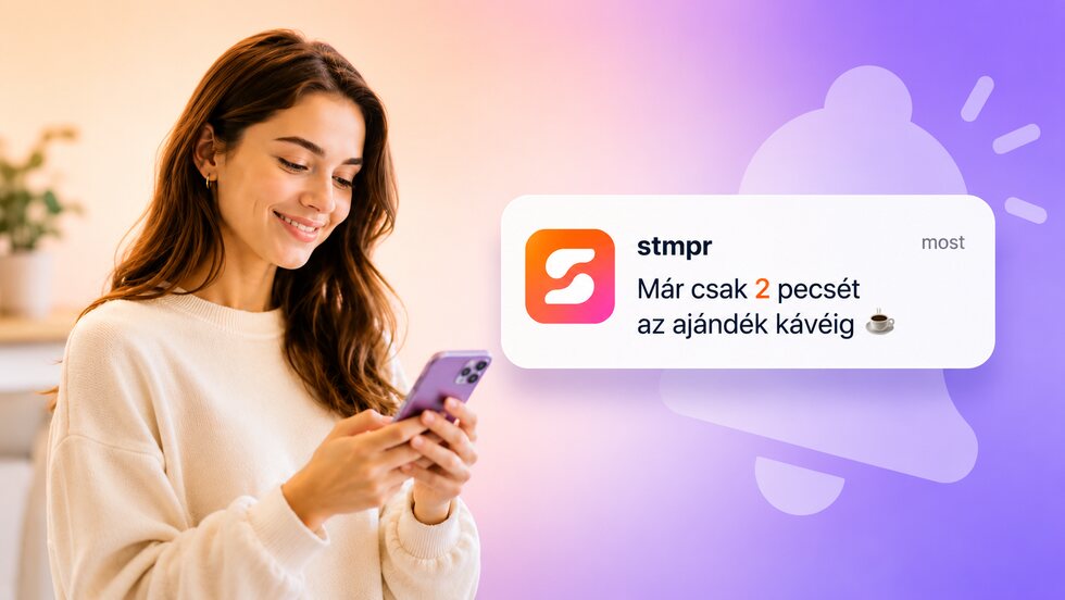 Wallet push notification for a digital loyalty card
