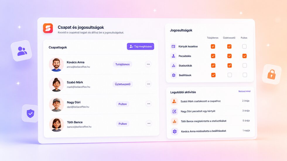 Team members with different dashboard roles and permissions