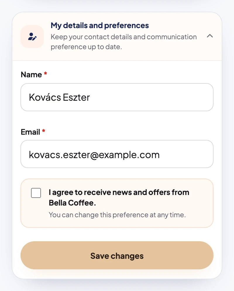 Customer communication preferences by channel