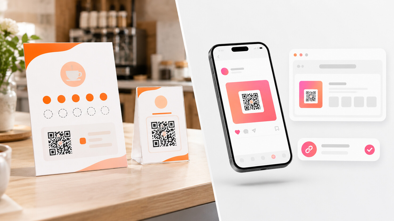 Printable flyer and online sharing with a diagonal divider
