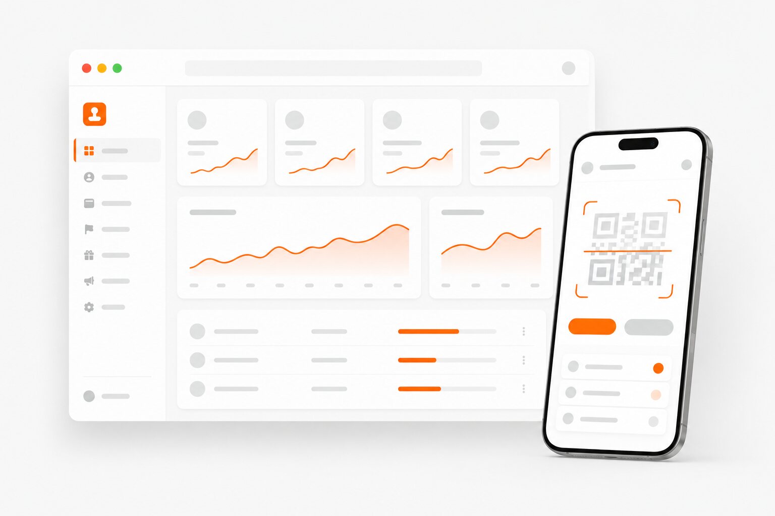Business dashboard and staff scanner for a digital loyalty card